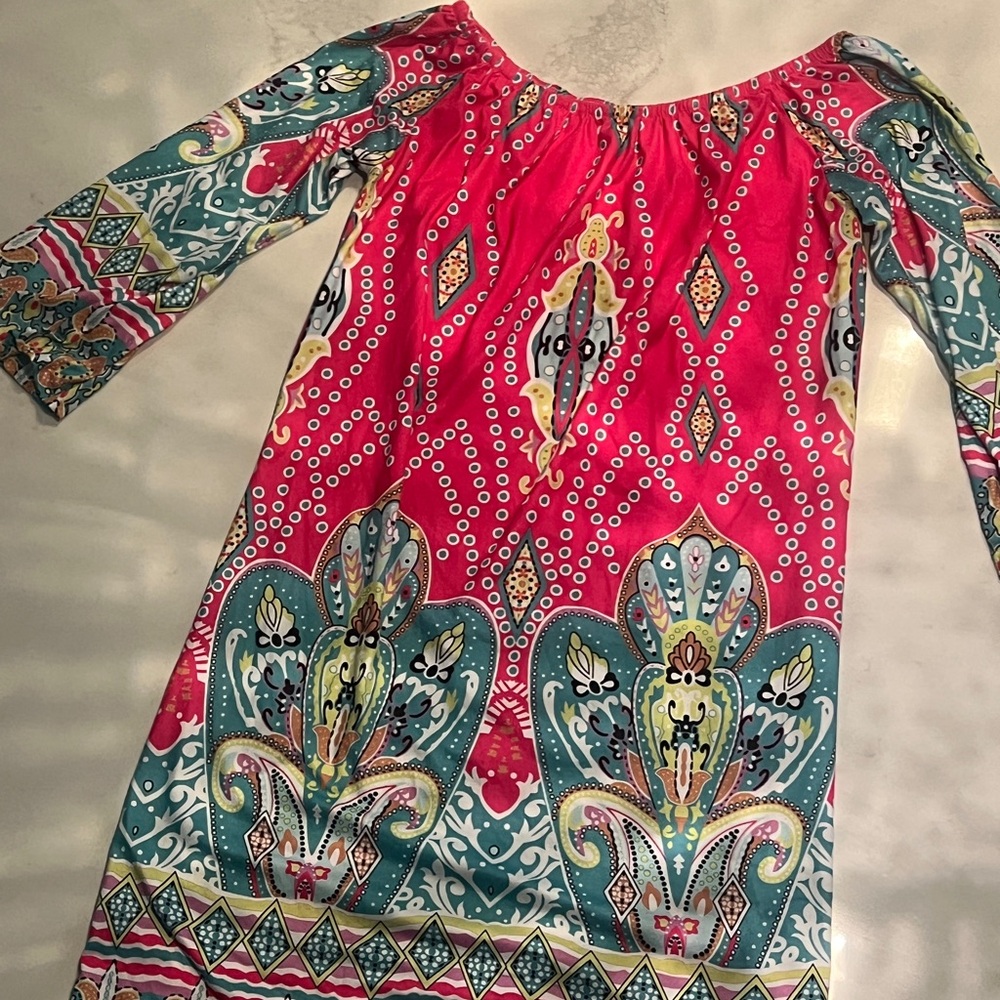 Vibrant Off-Shoulder Dress purchased at a Boutique